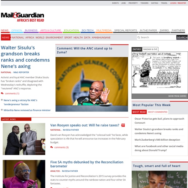 Mail & Guardian Online: The smart news source