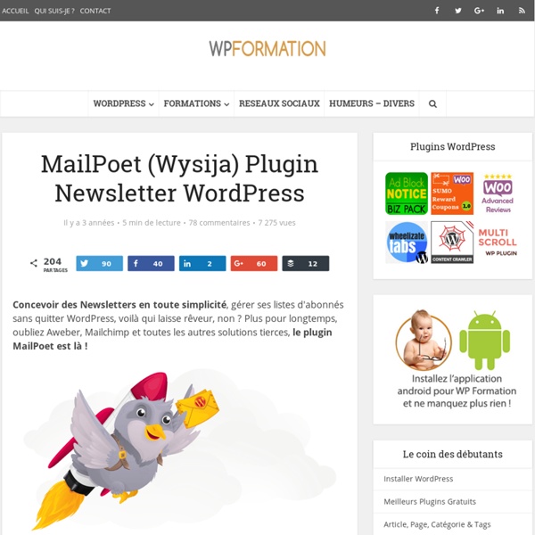 MailPoet (Wysija) - Plugin de Newsletter WordPress