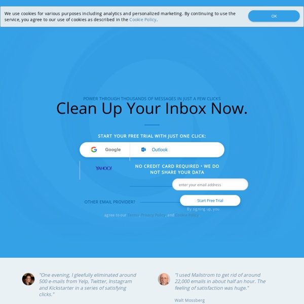 Mailstrom: Clean Up Your Inbox Now.