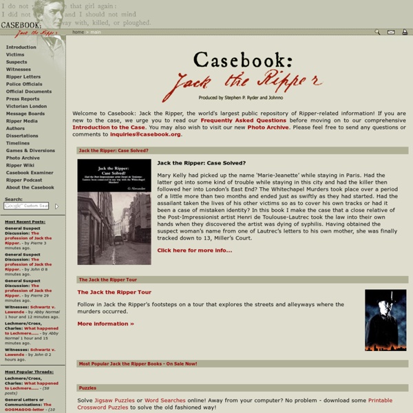 Casebook: Jack the Ripper - Main