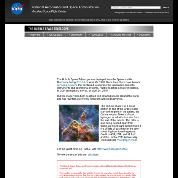 Main Hubble Page