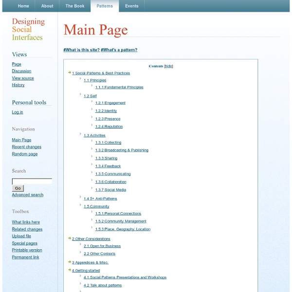 Main Page - Social Patterns
