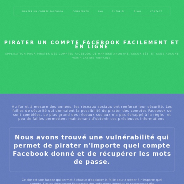 Pirater un compte Facebook INSTANTANÉMENT