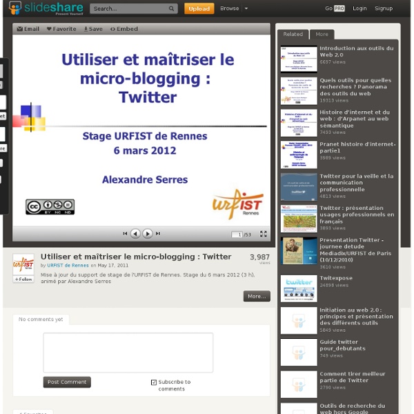 Utiliser et maîtriser le micro-blogging : Twitter