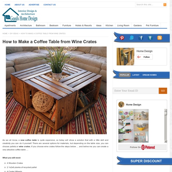 How to Make a Coffee Table from Wine Crates