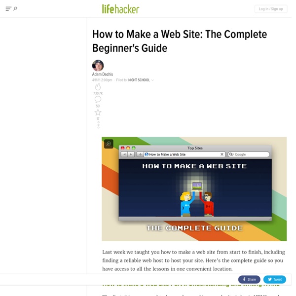 How to Make a Web Site: The Complete Beginner's Guide