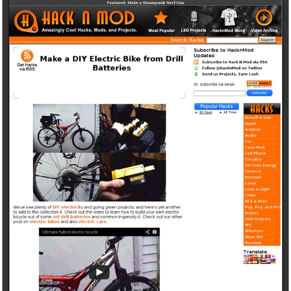Make a DIY Electric Bike from Drill Batteries