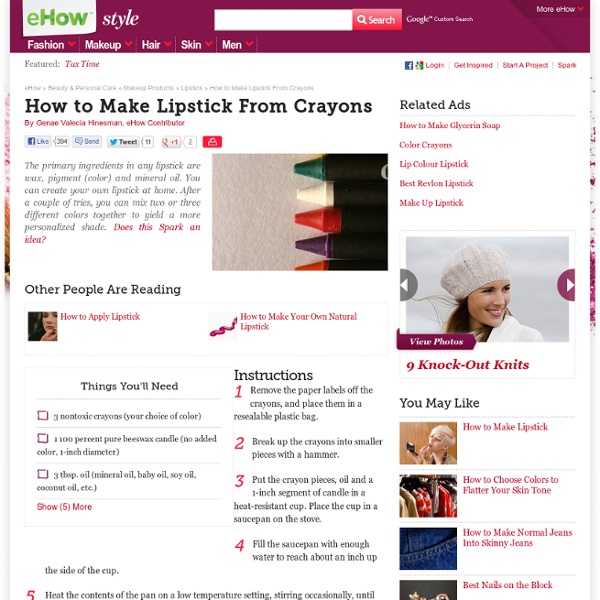 How to Make Lipstick From Crayons