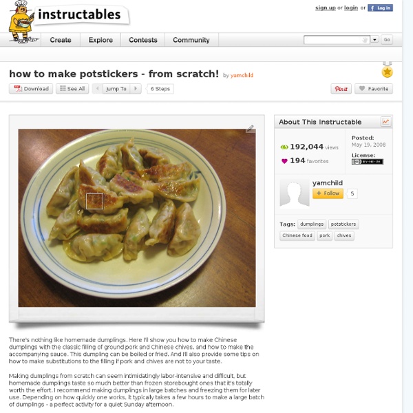 How to make potstickers - from scratch! - StumbleUpon