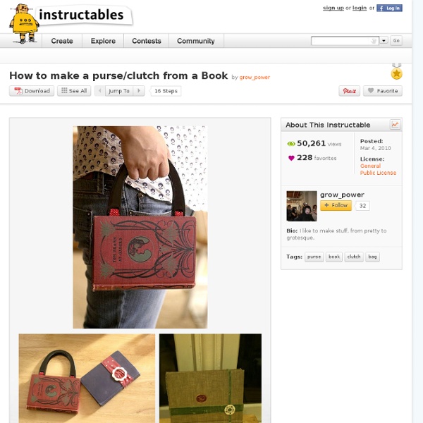 How to make a purse/clutch from a Book