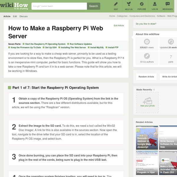 How to Make a Raspberry Pi Web Server