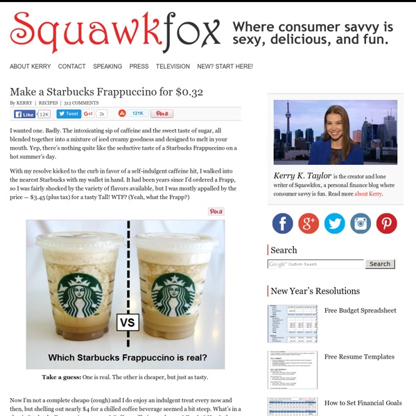 Make a Starbucks Frappuccino for $0.32