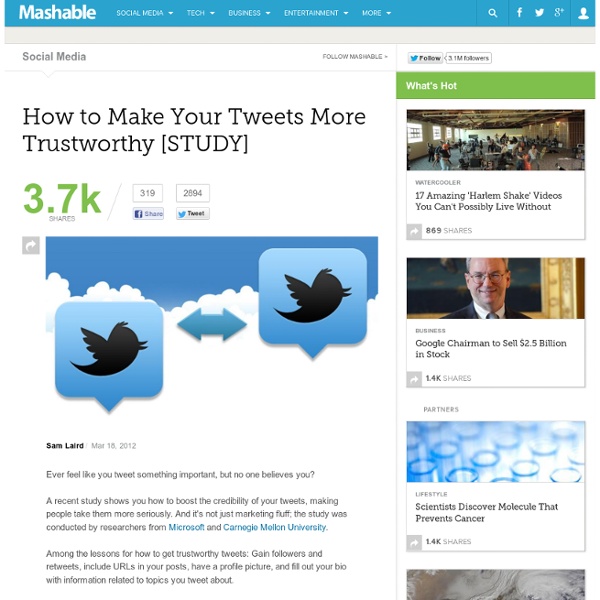How to Make Your Tweets More Trustworthy [STUDY]