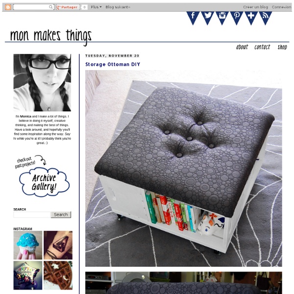 Mon makes things: Storage Ottoman DIY