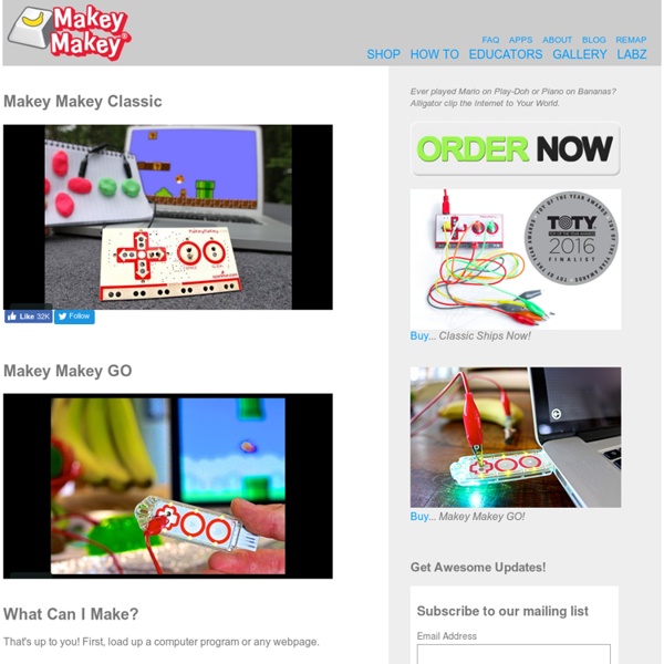 MaKey MaKey: An Invention Kit for Everyone (Official Site)