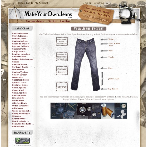 Makeyourownjeans.com, Custom Jeans