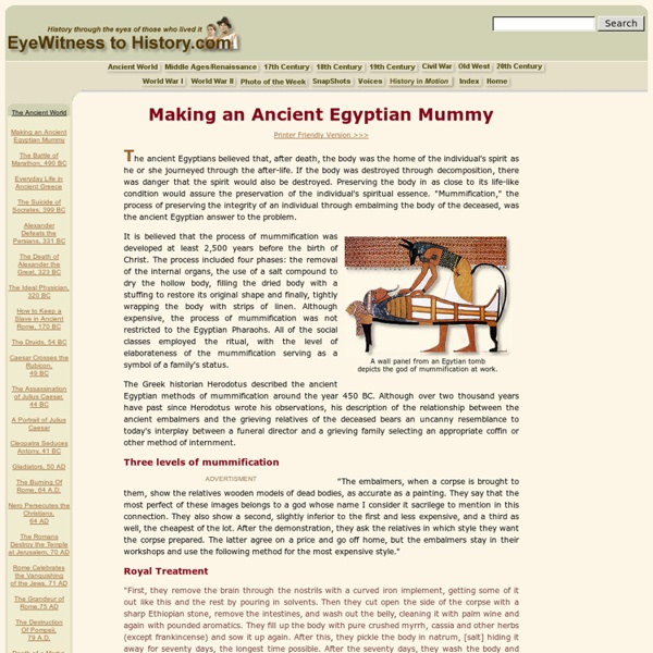 Making an Ancient Egyptian Mummy