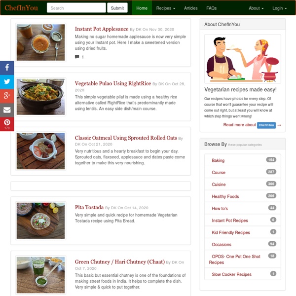 Chef in You - Making vegetarian and vegan recipes easy