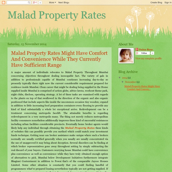 Malad Property Rates