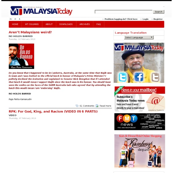 Malaysia Today - Your Source of Independent News