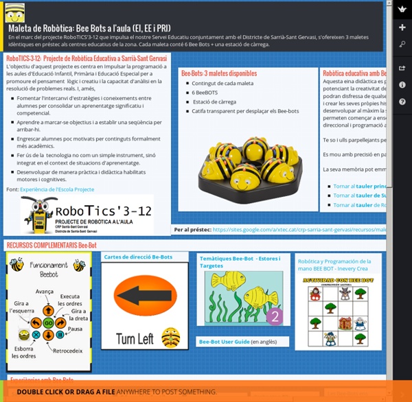 Maleta de Robòtica: Bee Bots a l'aula (EI, EE i PRI)