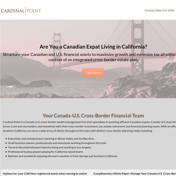 Financial Planning for Canadians Living in California