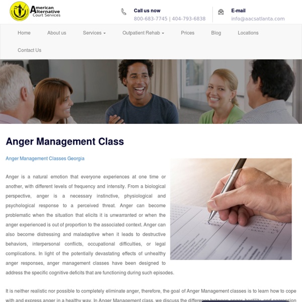Anger Management Classes in Atlanta, Decatur, and Marietta