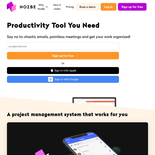 Nozbe.com - GTD Getting Things Done Online Web iPhone iPad Android Application for time management and productivity
