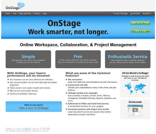 OnStage - Project Management, Team Collaboration, File Sharing, and ...