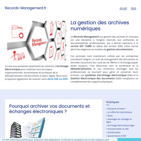 Le portail français du Records Management