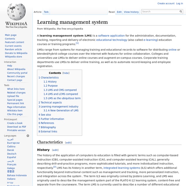 Learning management systems