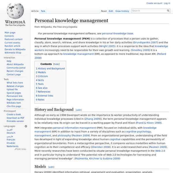PKM - Personal knowledge management - GCP