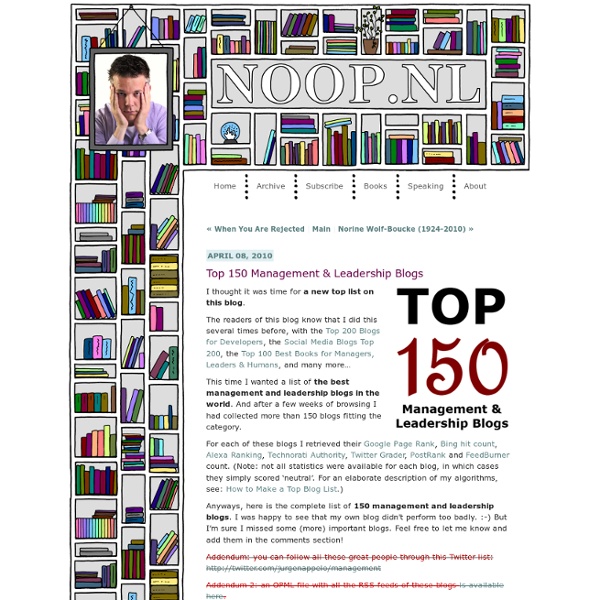 Top 150 Management & Leadership Blogs