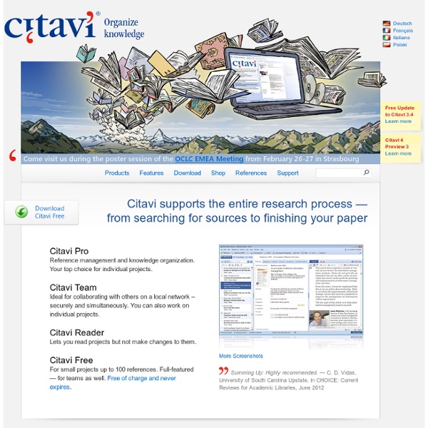 Citavi – Reference Management and Knowledge Organization