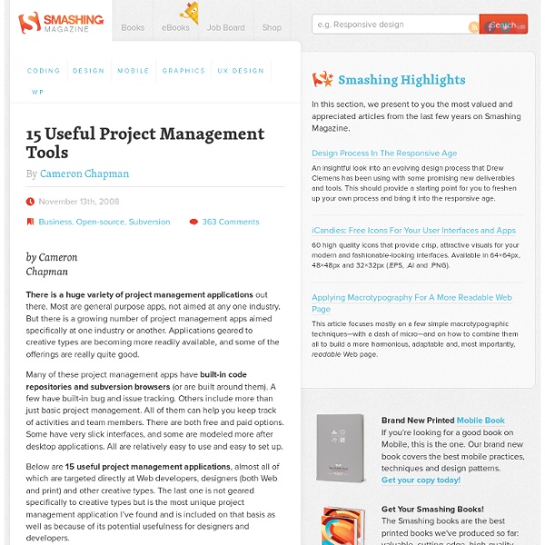 15 Useful Project Management Tools