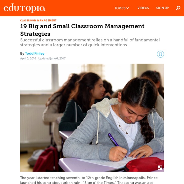 19 Big and Small Classroom Management Strategies