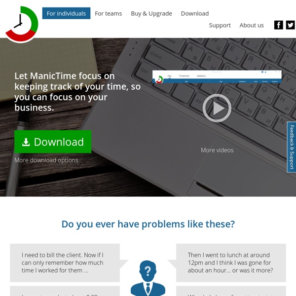 Personal time management software - ManicTime.com