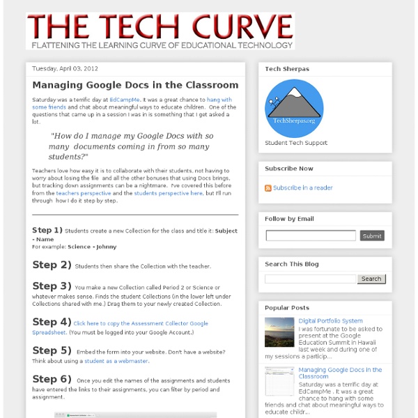 Managing Google Docs in the Classroom