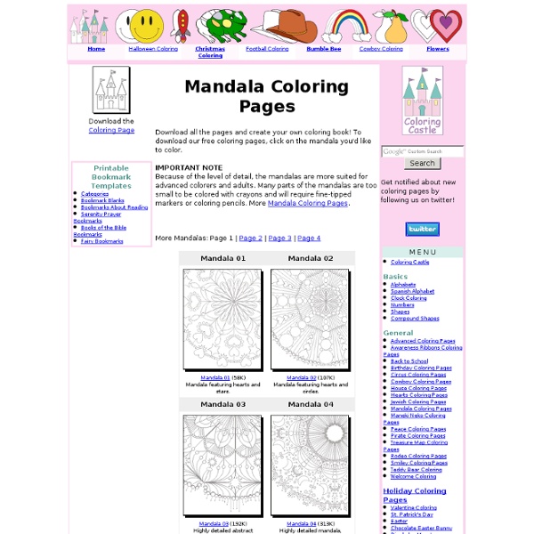 Free Mandala Coloring Pages (Printable)
