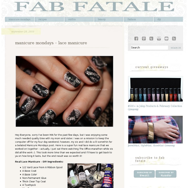 Manicure Mondays – Lace Manicure « Fab Fatale