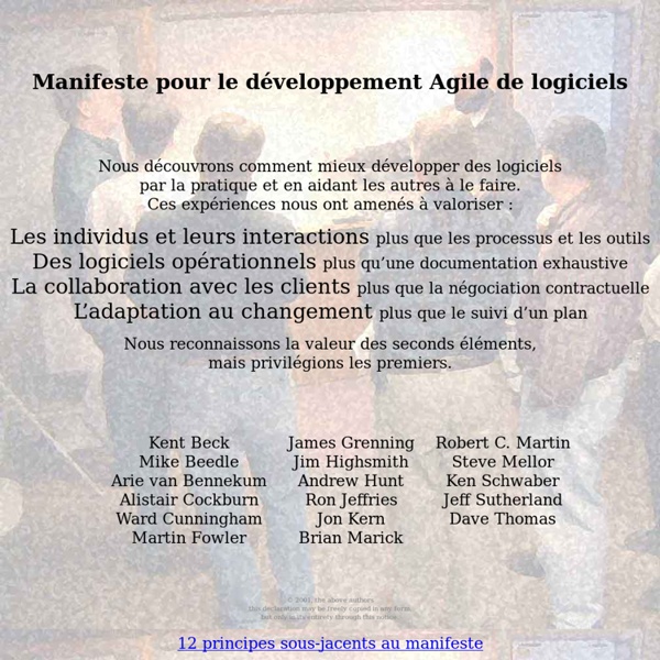 Manifeste pour le développement Agile de logiciels