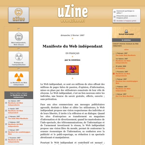 Manifeste du Web indépendant
