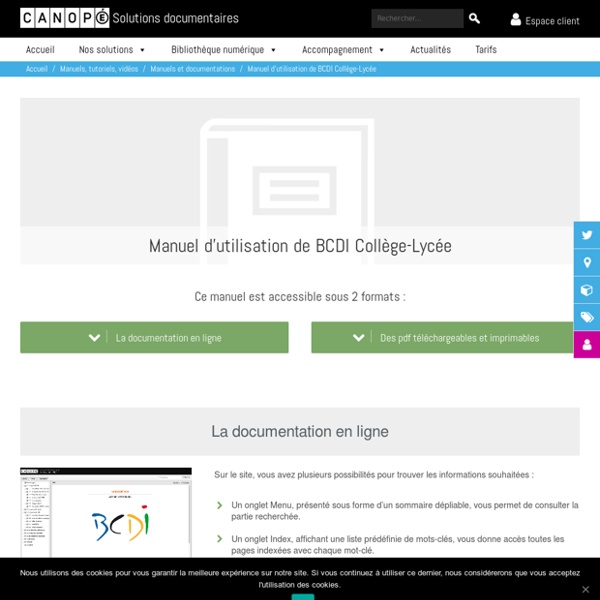 Manuel d'utilisation de BCDI Collège-Lycée