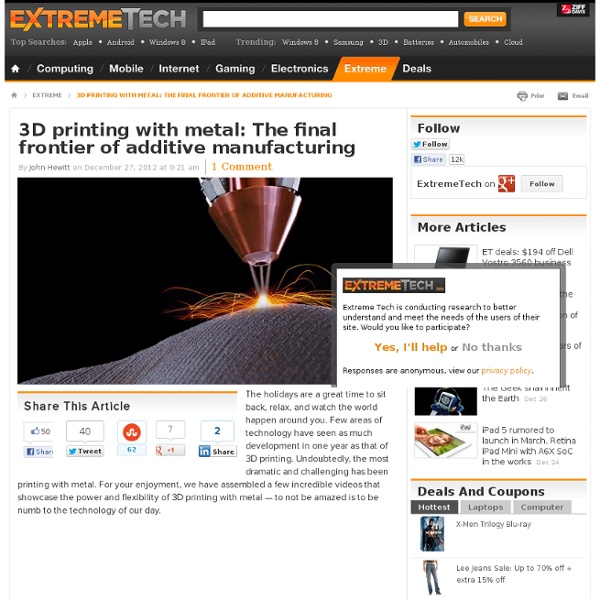 3D printing with metal: The final frontier of additive manufacturing