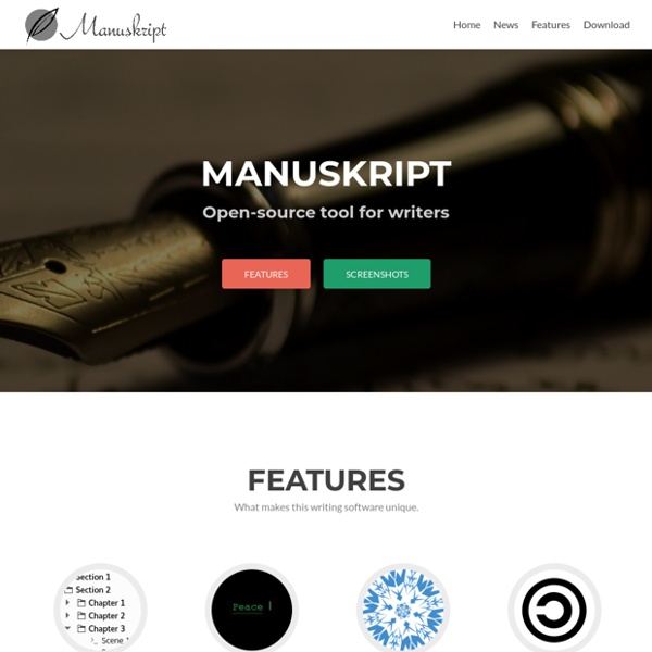 Manuskript – Open-source tool for writers