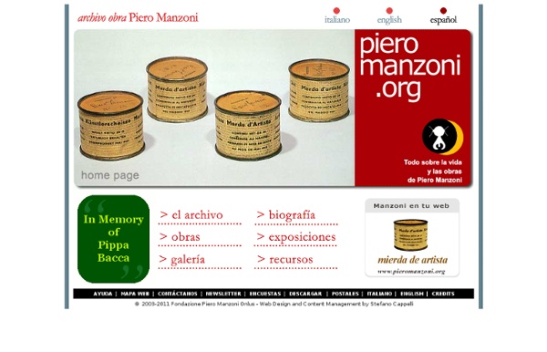 Piero Manzoni - Página principal - Archivo Obra Piero Manzoni