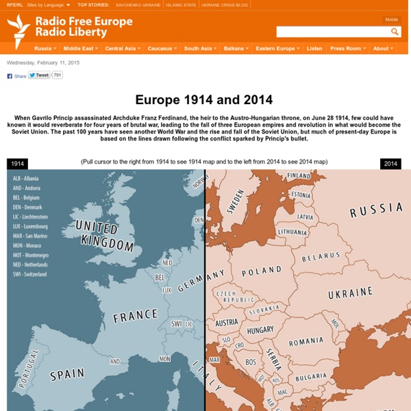 Map of Europe 1914 - 2014