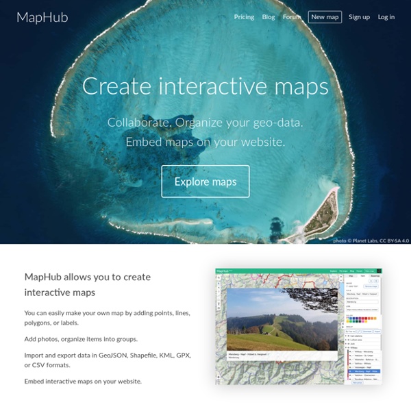 MapHub · Create interactive maps