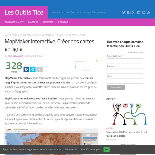 MapMaker Interactive. Créer des cartes en ligne