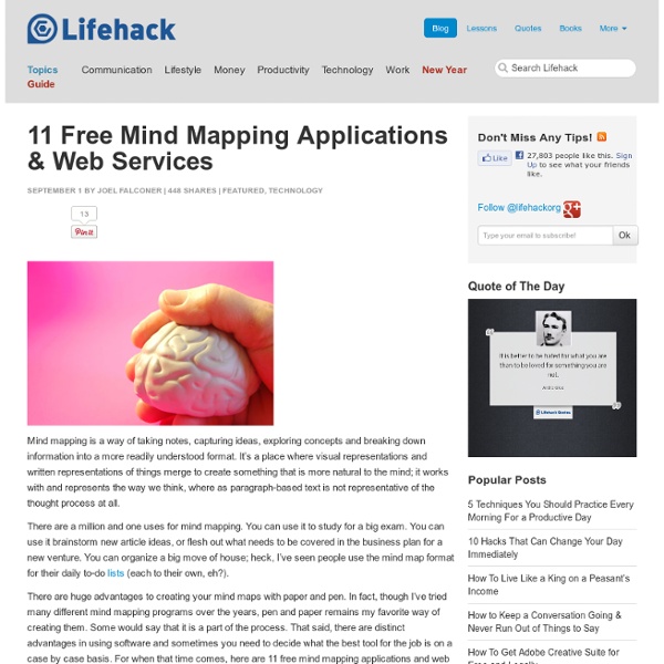 11 Free Mind Mapping Applications & Web Services